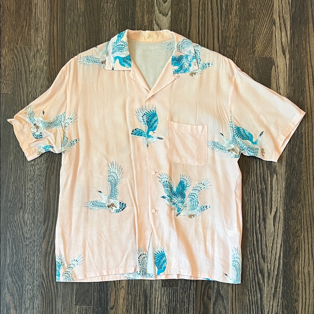 Flagstuff Camp Collar Printed Woven Shirt